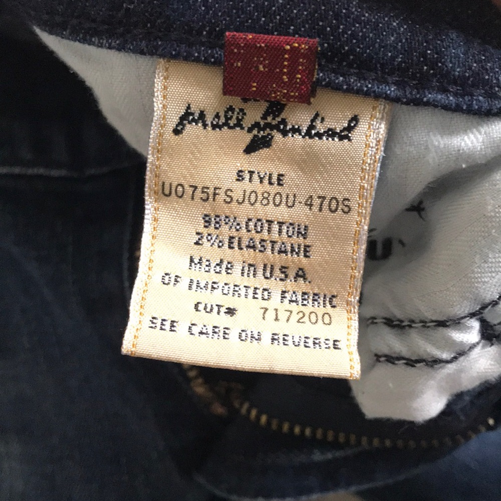7 For All Mankind Dark denim Wide-leg Jeans - Picture 2 of 4